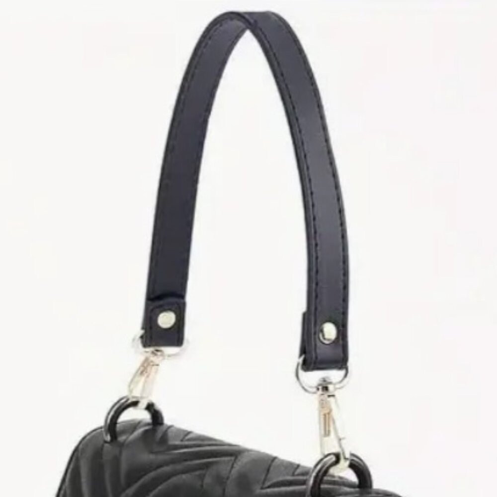 Handbag Wristlet Wallet Black Leather Replacement Strap, NWT